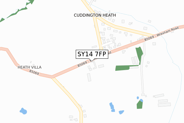 SY14 7FP map - large scale - OS Open Zoomstack (Ordnance Survey)