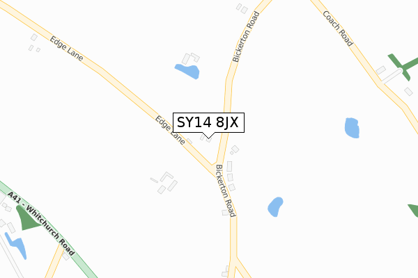 SY14 8JX map - large scale - OS Open Zoomstack (Ordnance Survey)