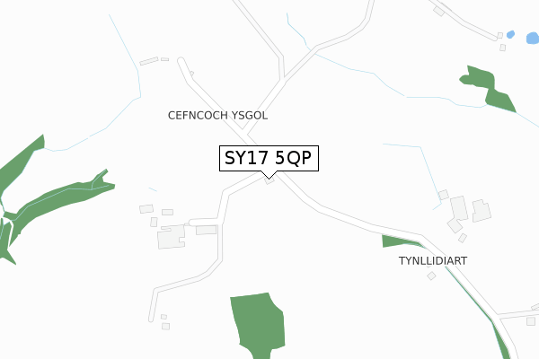 SY17 5QP map - large scale - OS Open Zoomstack (Ordnance Survey)