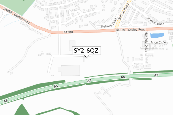 SY2 6QZ map - large scale - OS Open Zoomstack (Ordnance Survey)