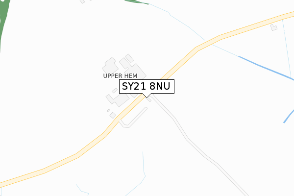 SY21 8NU map - large scale - OS Open Zoomstack (Ordnance Survey)