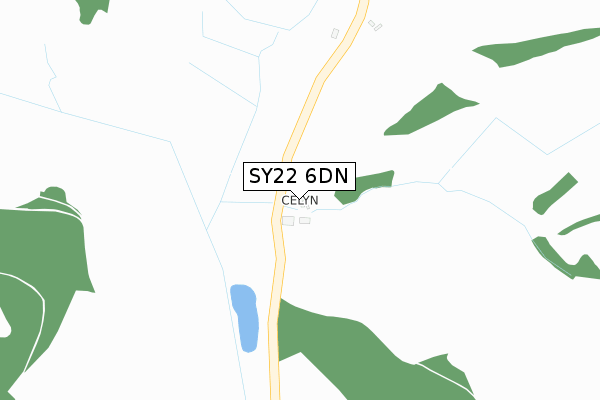 SY22 6DN map - large scale - OS Open Zoomstack (Ordnance Survey)