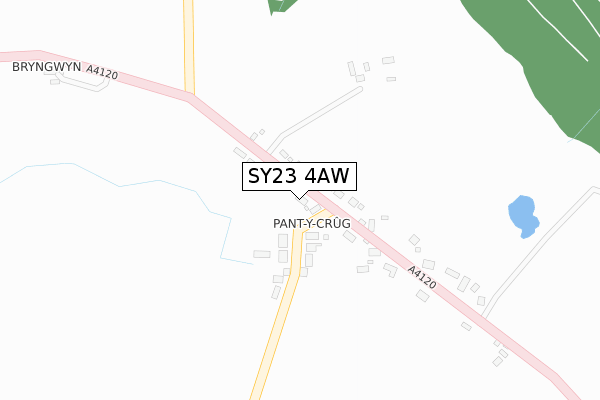 SY23 4AW map - large scale - OS Open Zoomstack (Ordnance Survey)