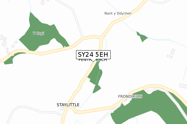 SY24 5EH map - large scale - OS Open Zoomstack (Ordnance Survey)