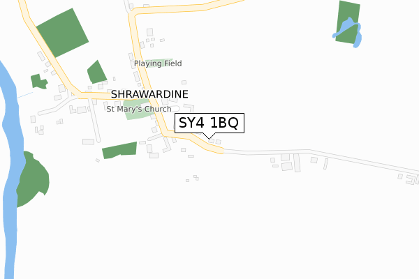 SY4 1BQ map - large scale - OS Open Zoomstack (Ordnance Survey)