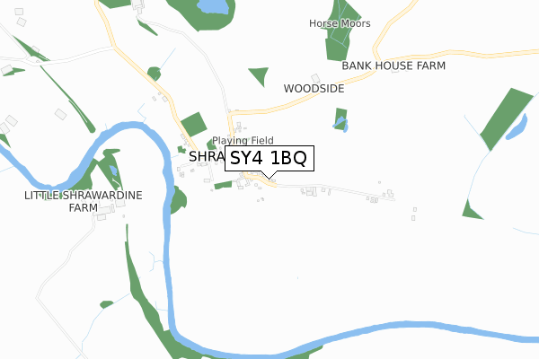SY4 1BQ map - small scale - OS Open Zoomstack (Ordnance Survey)