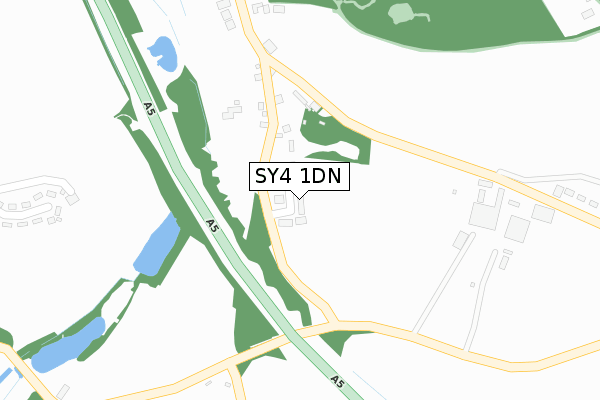 SY4 1DN map - large scale - OS Open Zoomstack (Ordnance Survey)