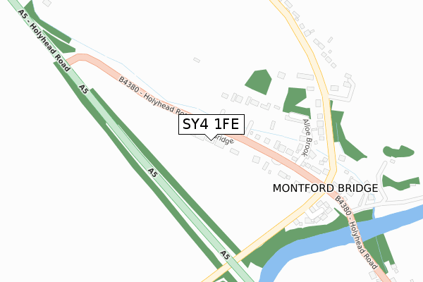 SY4 1FE map - large scale - OS Open Zoomstack (Ordnance Survey)