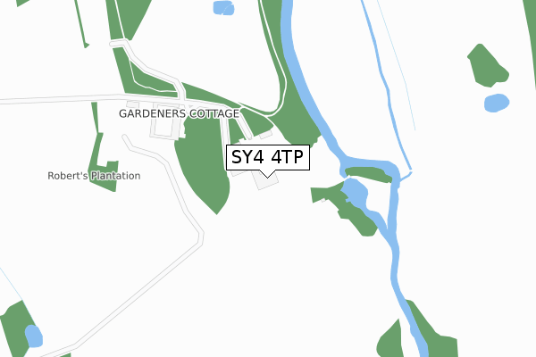 SY4 4TP map - large scale - OS Open Zoomstack (Ordnance Survey)