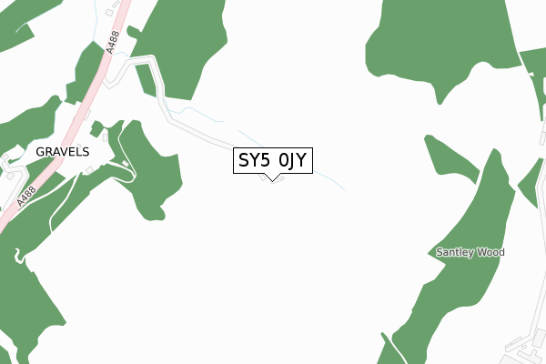 SY5 0JY map - large scale - OS Open Zoomstack (Ordnance Survey)