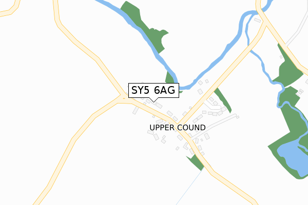 SY5 6AG map - large scale - OS Open Zoomstack (Ordnance Survey)