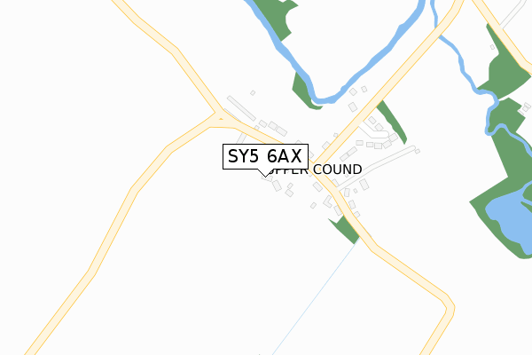 SY5 6AX map - large scale - OS Open Zoomstack (Ordnance Survey)