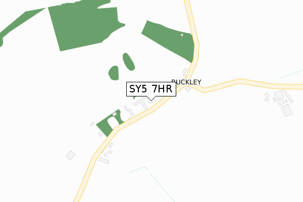 SY5 7HR map - large scale - OS Open Zoomstack (Ordnance Survey)