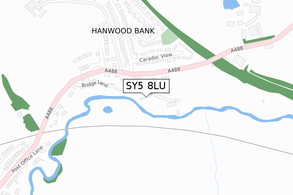 SY5 8LU map - large scale - OS Open Zoomstack (Ordnance Survey)