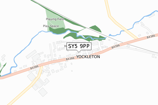 SY5 9PP map - large scale - OS Open Zoomstack (Ordnance Survey)