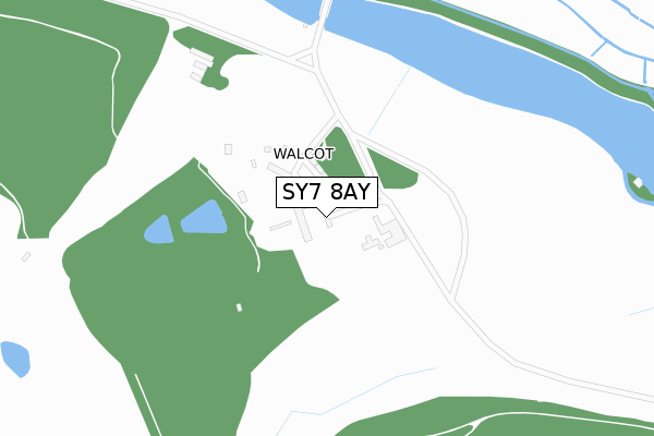 SY7 8AY map - large scale - OS Open Zoomstack (Ordnance Survey)