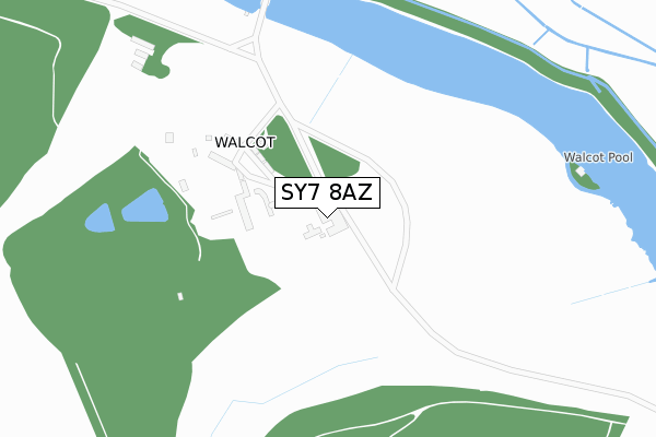 SY7 8AZ map - large scale - OS Open Zoomstack (Ordnance Survey)