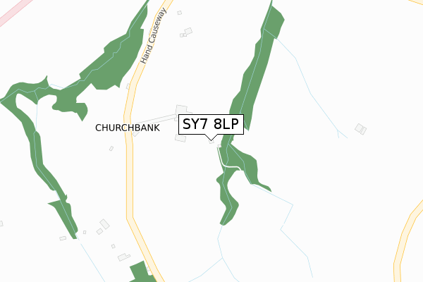 SY7 8LP map - large scale - OS Open Zoomstack (Ordnance Survey)