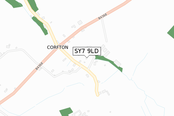 SY7 9LD map - large scale - OS Open Zoomstack (Ordnance Survey)