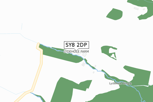 SY8 2DP map - large scale - OS Open Zoomstack (Ordnance Survey)