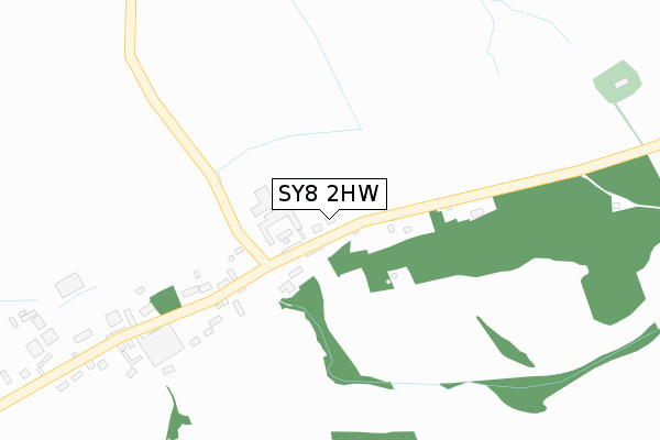 SY8 2HW map - large scale - OS Open Zoomstack (Ordnance Survey)