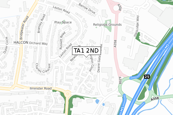 TA1 2ND map - large scale - OS Open Zoomstack (Ordnance Survey)