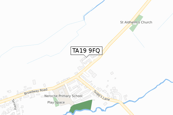 TA19 9FQ map - large scale - OS Open Zoomstack (Ordnance Survey)