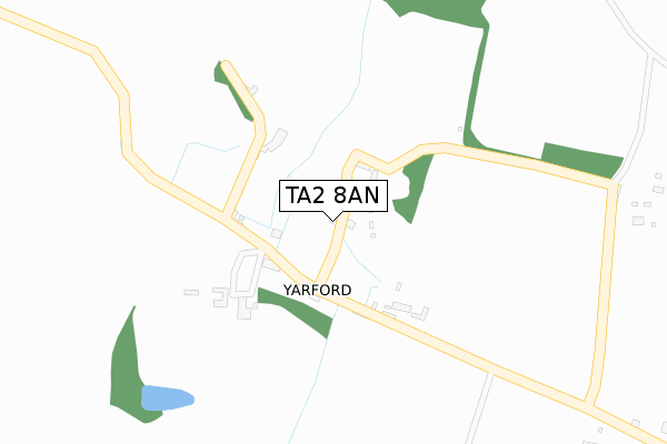 TA2 8AN map - large scale - OS Open Zoomstack (Ordnance Survey)