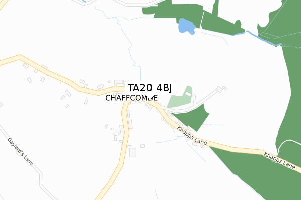 TA20 4BJ map - large scale - OS Open Zoomstack (Ordnance Survey)