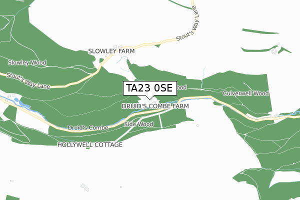 TA23 0SE map - small scale - OS Open Zoomstack (Ordnance Survey)