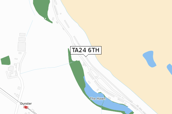 TA24 6TH map - large scale - OS Open Zoomstack (Ordnance Survey)