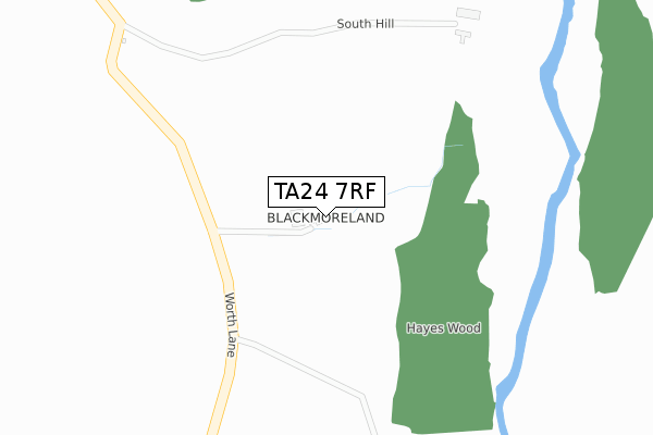 TA24 7RF map - large scale - OS Open Zoomstack (Ordnance Survey)