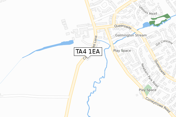 TA4 1EA map - large scale - OS Open Zoomstack (Ordnance Survey)