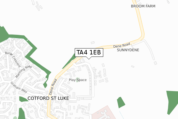 TA4 1EB map - large scale - OS Open Zoomstack (Ordnance Survey)