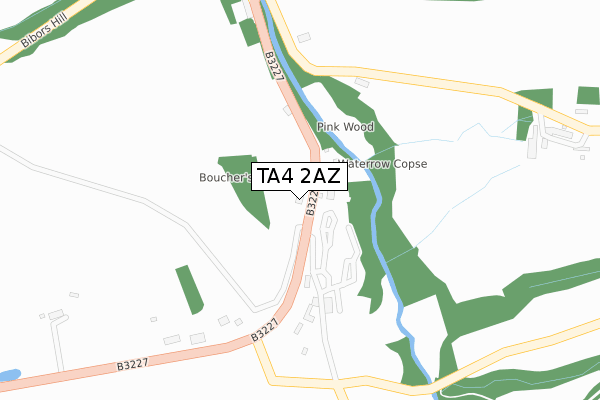 TA4 2AZ map - large scale - OS Open Zoomstack (Ordnance Survey)