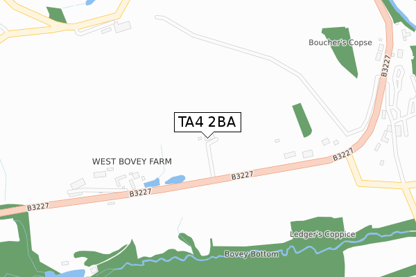 TA4 2BA map - large scale - OS Open Zoomstack (Ordnance Survey)