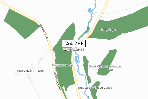 TA4 2EE map - large scale - OS Open Zoomstack (Ordnance Survey)