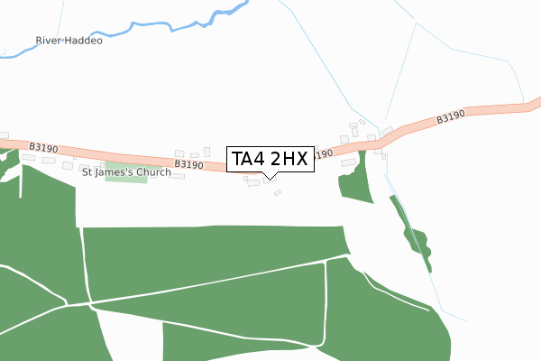 TA4 2HX map - large scale - OS Open Zoomstack (Ordnance Survey)