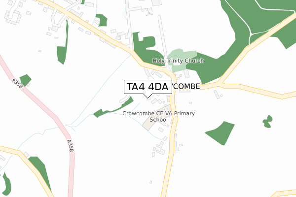 TA4 4DA map - large scale - OS Open Zoomstack (Ordnance Survey)