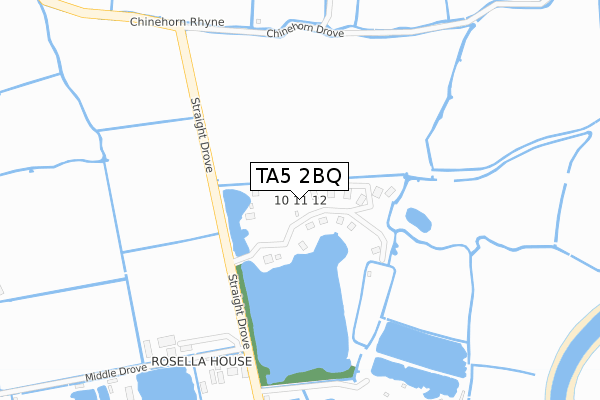 TA5 2BQ map - large scale - OS Open Zoomstack (Ordnance Survey)