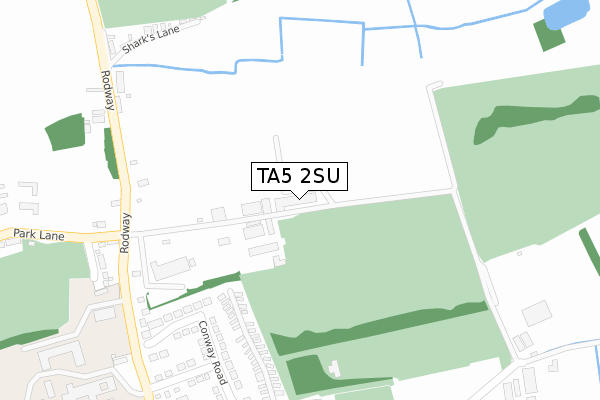 TA5 2SU map - large scale - OS Open Zoomstack (Ordnance Survey)