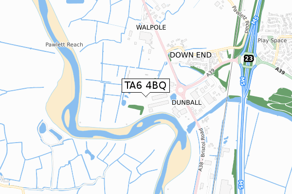 TA6 4BQ map - small scale - OS Open Zoomstack (Ordnance Survey)