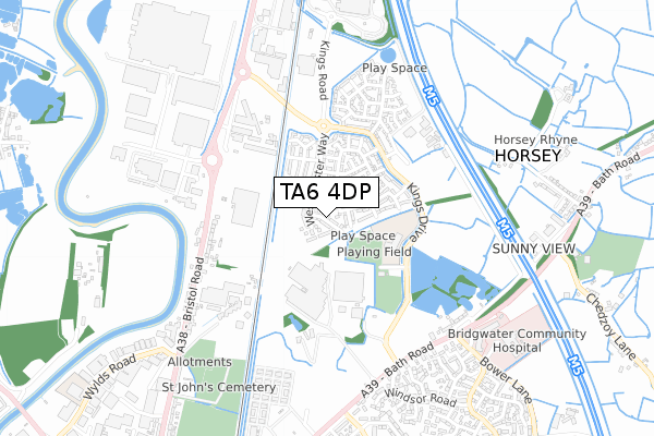 TA6 4DP map - small scale - OS Open Zoomstack (Ordnance Survey)