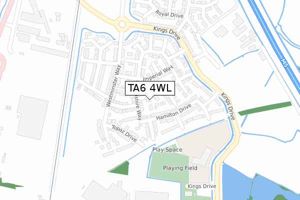 TA6 4WL map - large scale - OS Open Zoomstack (Ordnance Survey)