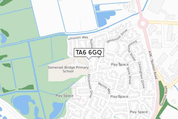 TA6 6GQ map - large scale - OS Open Zoomstack (Ordnance Survey)