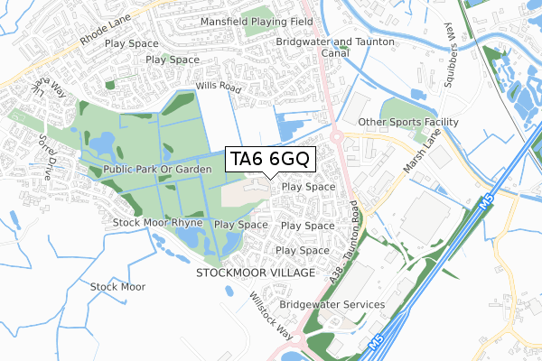 TA6 6GQ map - small scale - OS Open Zoomstack (Ordnance Survey)