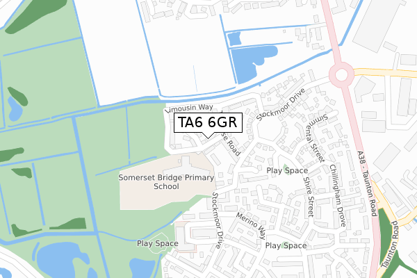 TA6 6GR map - large scale - OS Open Zoomstack (Ordnance Survey)