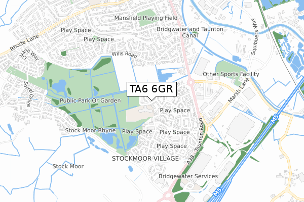 TA6 6GR map - small scale - OS Open Zoomstack (Ordnance Survey)