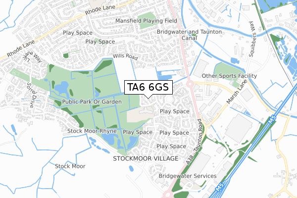 TA6 6GS map - small scale - OS Open Zoomstack (Ordnance Survey)