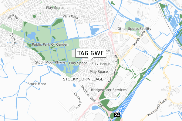 TA6 6WF map - small scale - OS Open Zoomstack (Ordnance Survey)